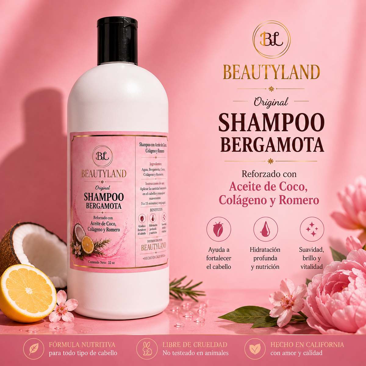 Beautyland Shampoo Bergamota