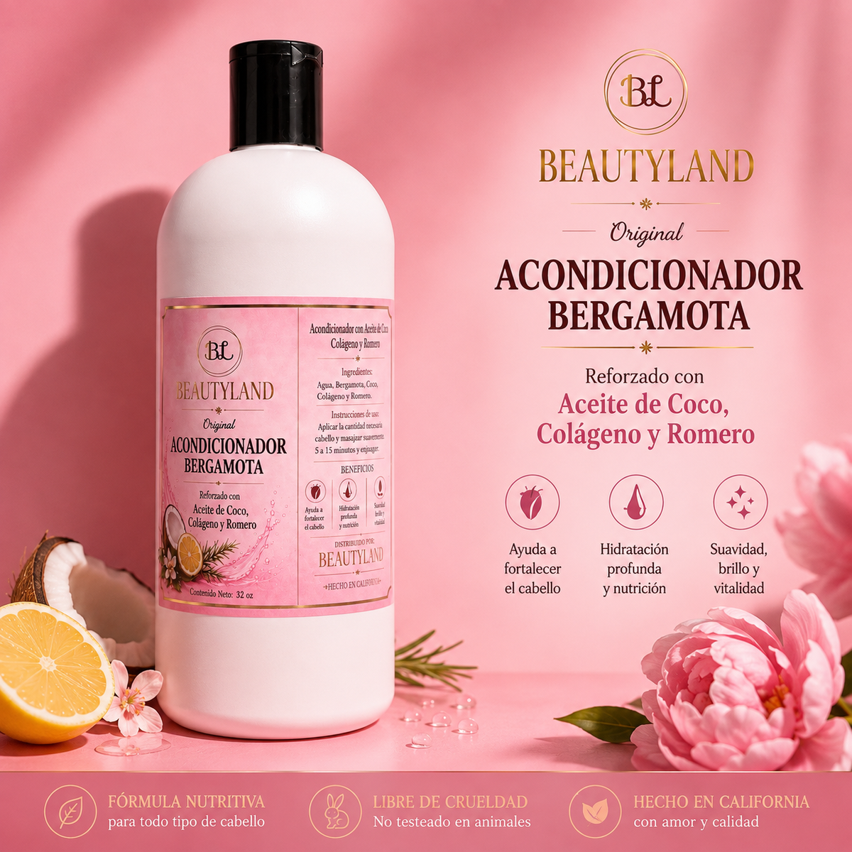 Beautyland Acondicionador Bergamota